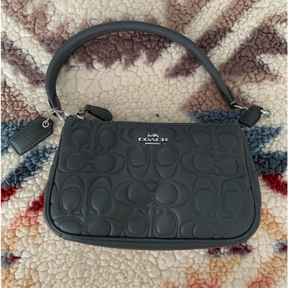 Coach small grey shoulder purse